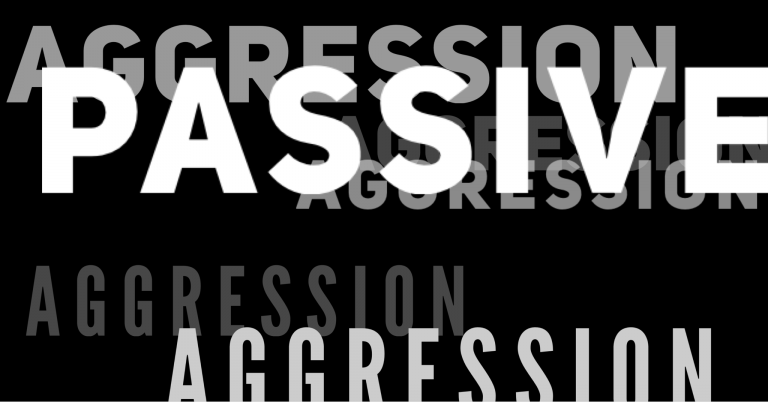 Bild mit Schriftzug: Passive Aggression